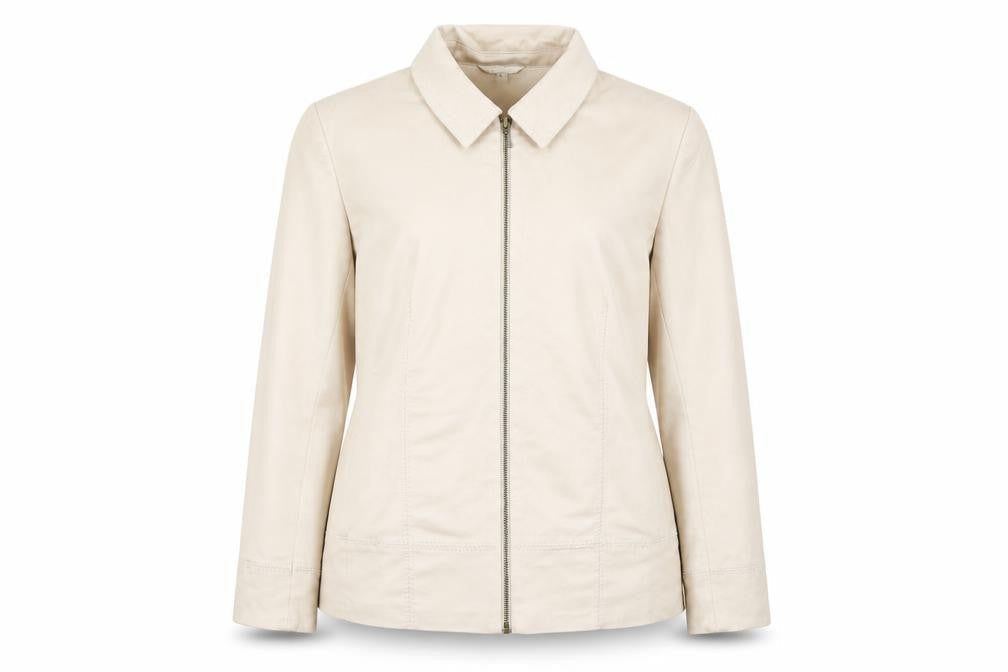 M&Co. Womens Beige Jacket Blazer Size 16 Zip