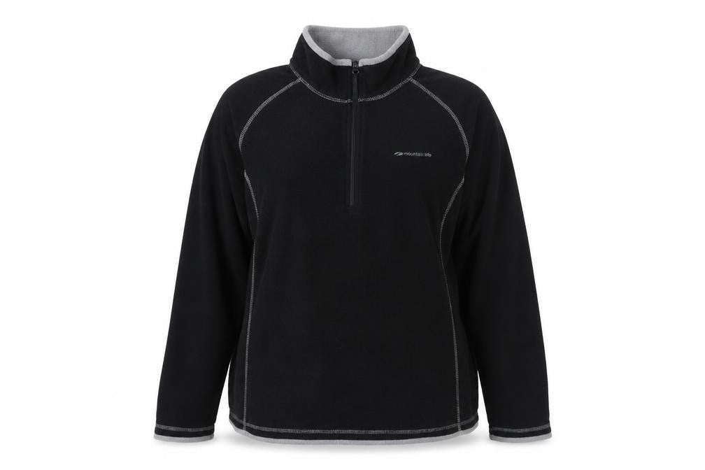Mountain Life Womens Black 100% Polyester Pullover Sweatshirt Size 16