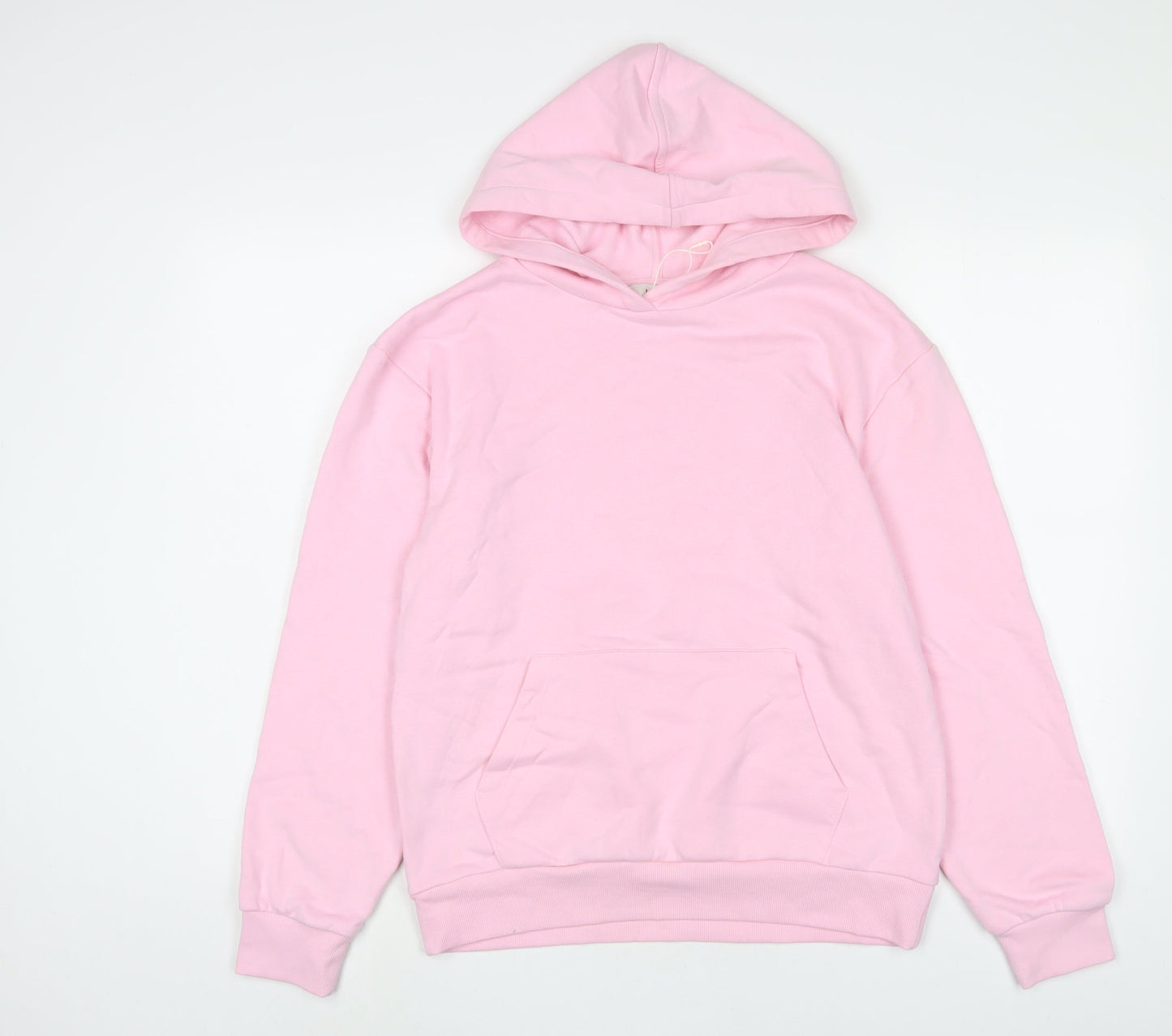 Marks and Spencer Womens Pink Cotton Pullover Hoodie Size S Pullover