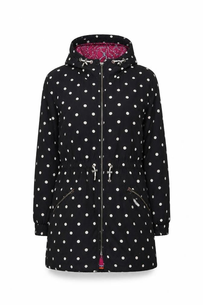 Graham Fiftnee Womens Black Polka Dot Jacket Size S Zip - Zip Pockets