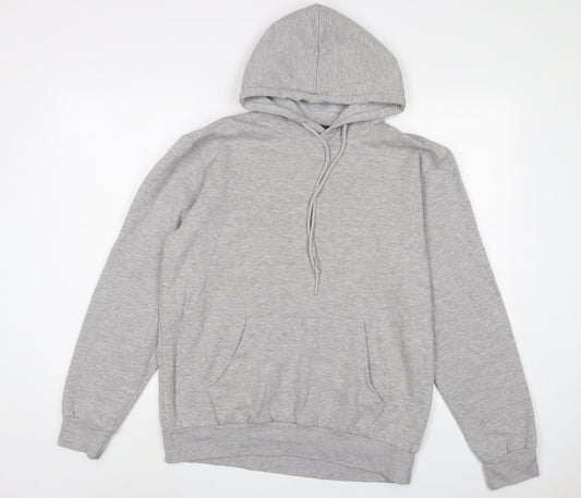 Nasty Gal Womens Grey Cotton Pullover Hoodie Size S Pullover