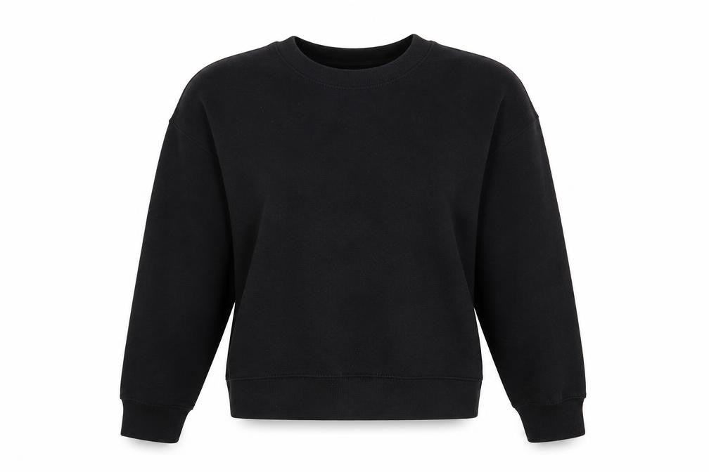 Zara Womens Black Cotton Pullover Sweatshirt Size S Pullover