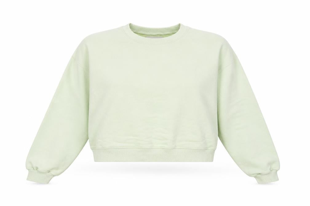 Pull&Bear Womens Green Cotton Pullover Sweatshirt Size L Pullover