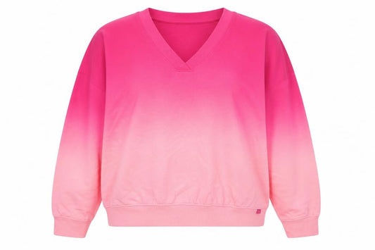 Marks and Spencer Womens Pink Geometric Cotton Pullover Sweatshirt Size L Pullover - 16/18