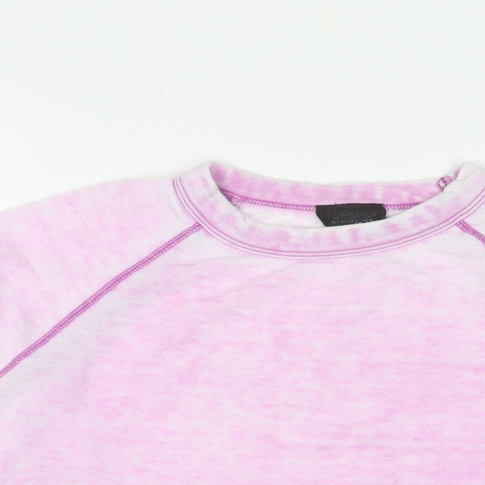 Topshop Womens Purple Polyester Pullover Sweatshirt Size 8 Pullover