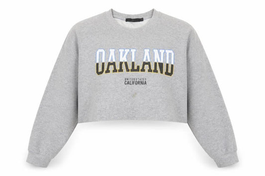 Missguided Womens Grey Cotton Pullover Sweatshirt Size M Pullover - Oakland