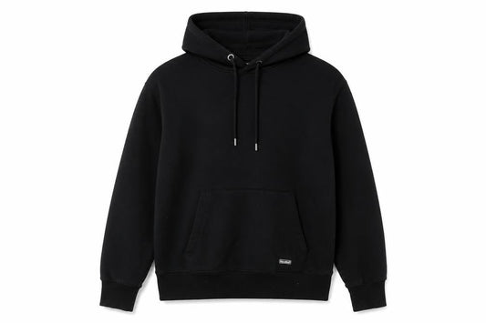 Pull&Bear Mens Black Cotton Pullover Hoodie Size S