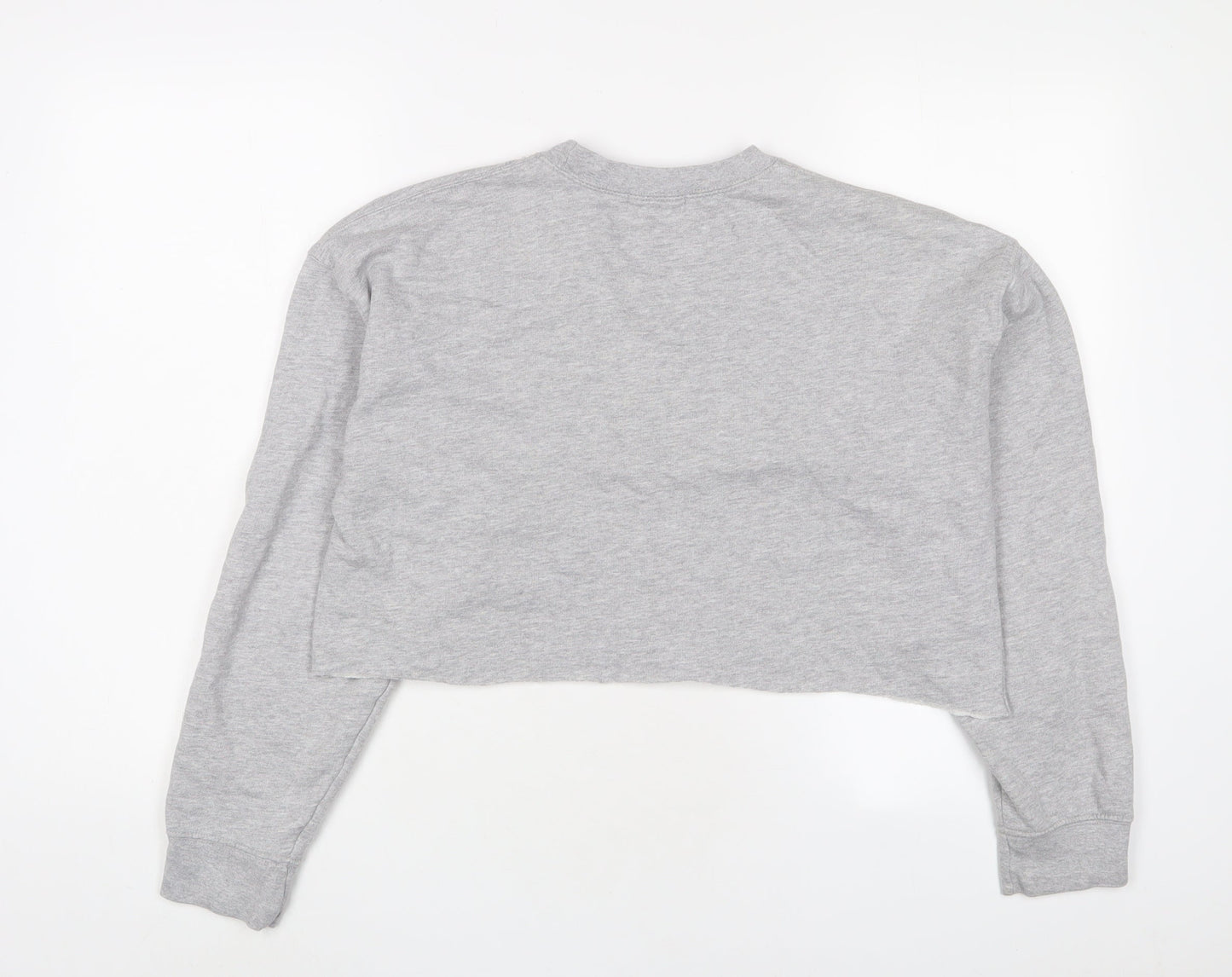 PRETTYLITTLETHING Womens Grey Cotton Pullover Sweatshirt Size S Pullover