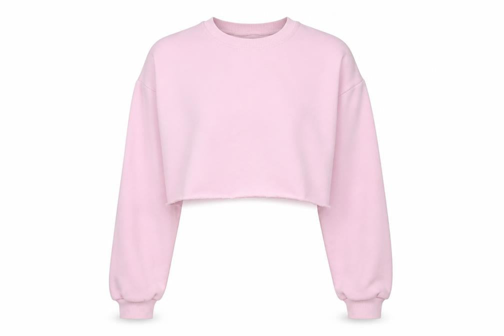 PRETTYLITTLETHING Womens Pink Cotton Pullover Sweatshirt Size S Pullover