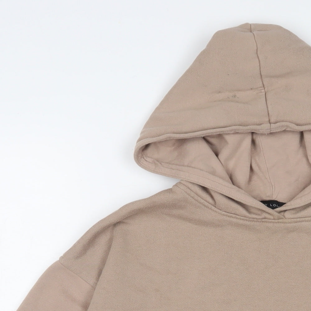 New Look Womens Brown Cotton Pullover Hoodie Size S Pullover