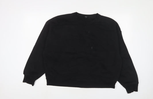 NEXT Womens Black Cotton Pullover Sweatshirt Size M Pullover