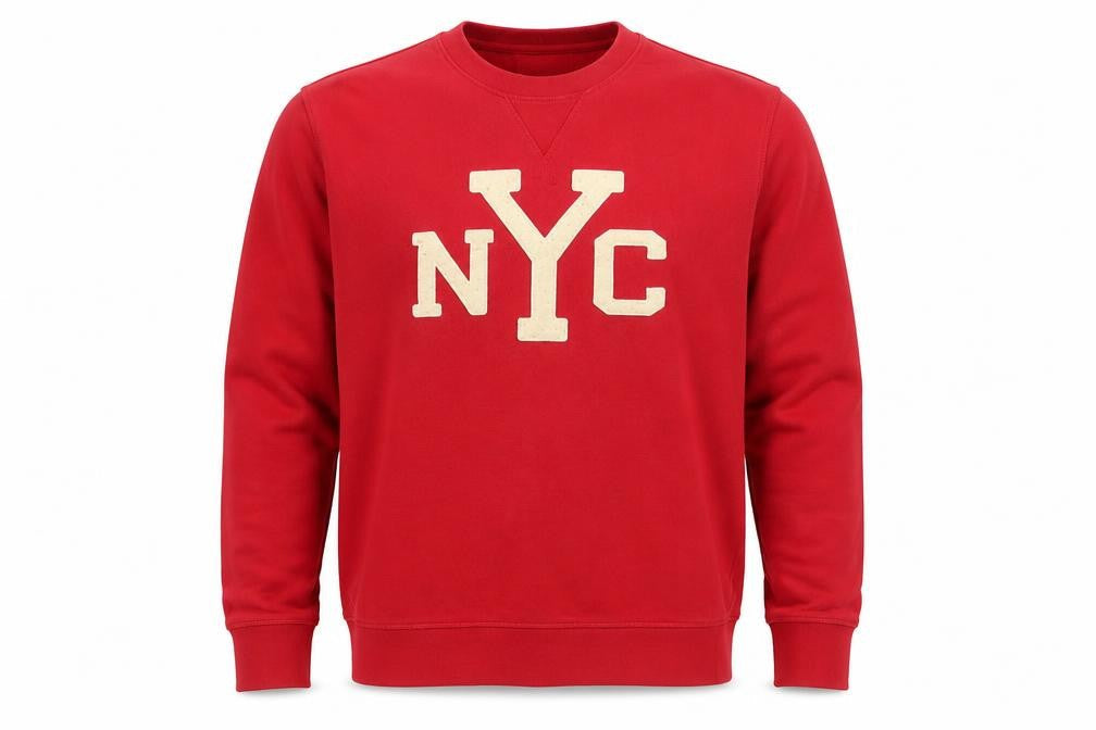 H&M Mens Red Cotton Pullover Sweatshirt Size L - NYC