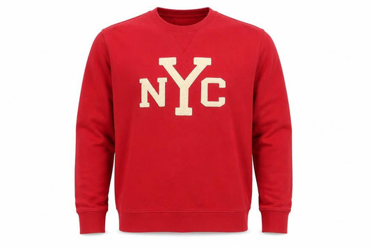 H&M Mens Red Cotton Pullover Sweatshirt Size L - NYC