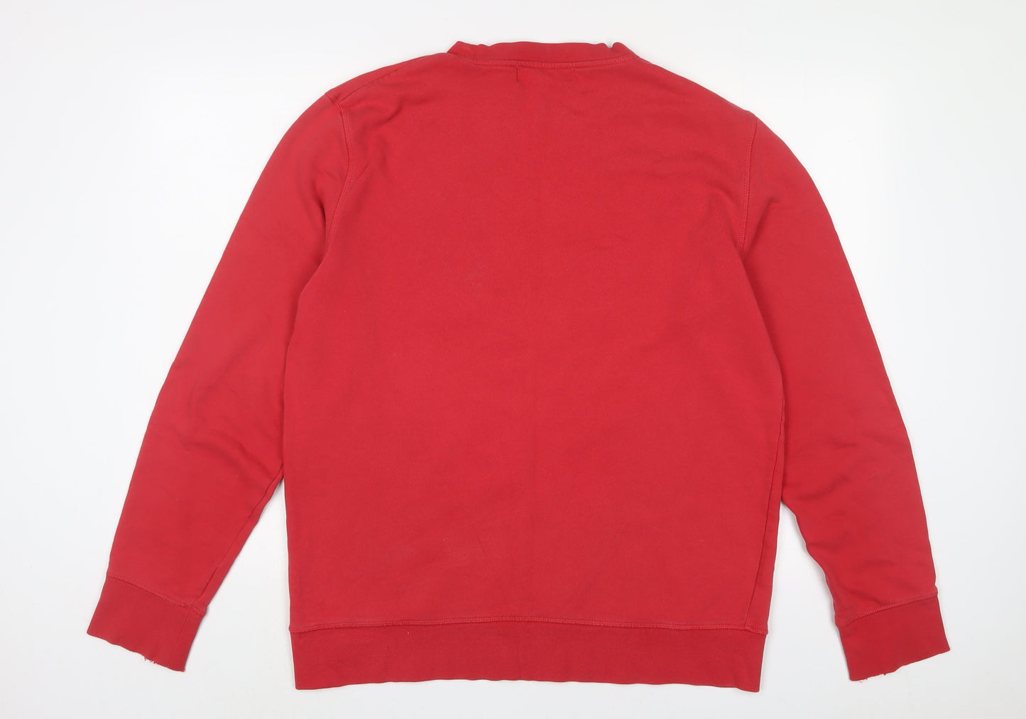 H&M Mens Red Cotton Pullover Sweatshirt Size L - NYC