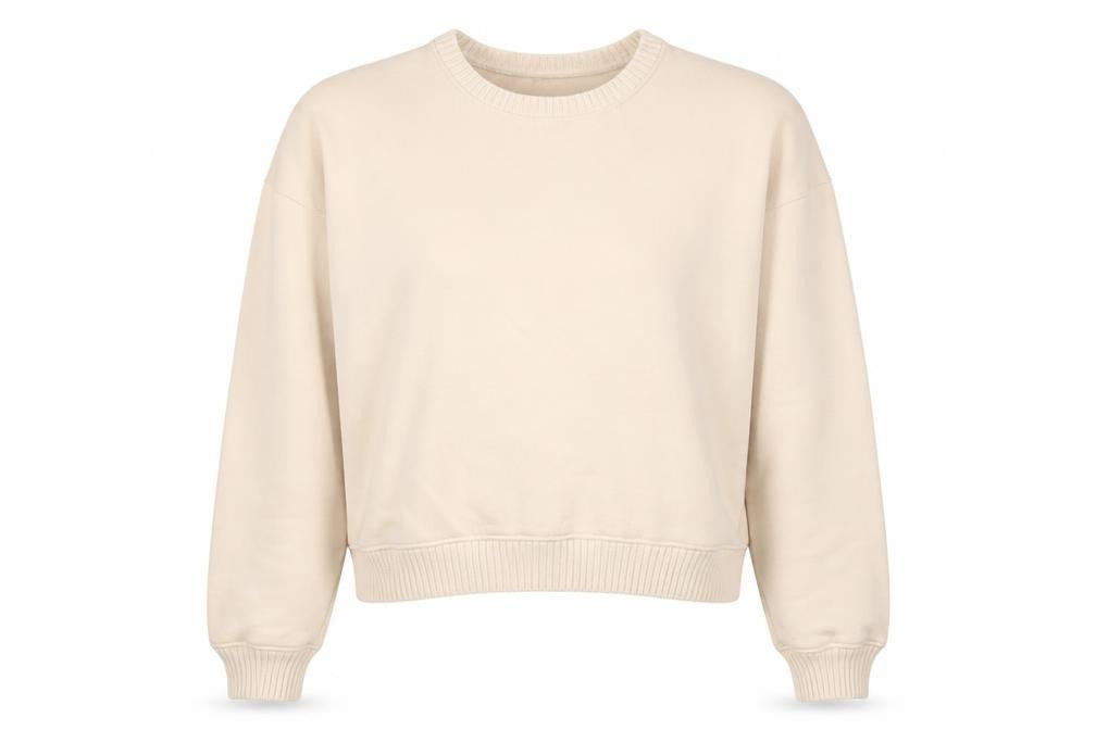Zara Womens Beige Cotton Pullover Sweatshirt Size M Pullover