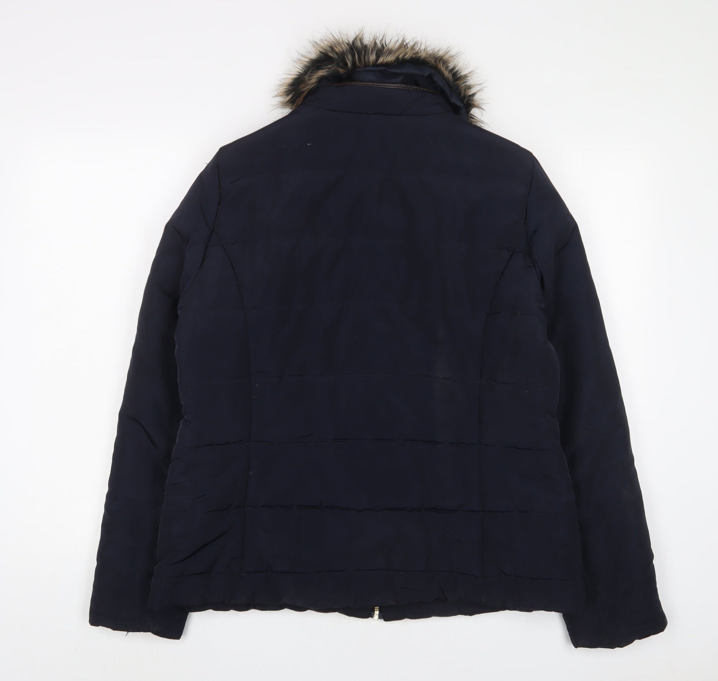 Dorothy Perkins Womens Blue Quilted Coat Size 16 Zip