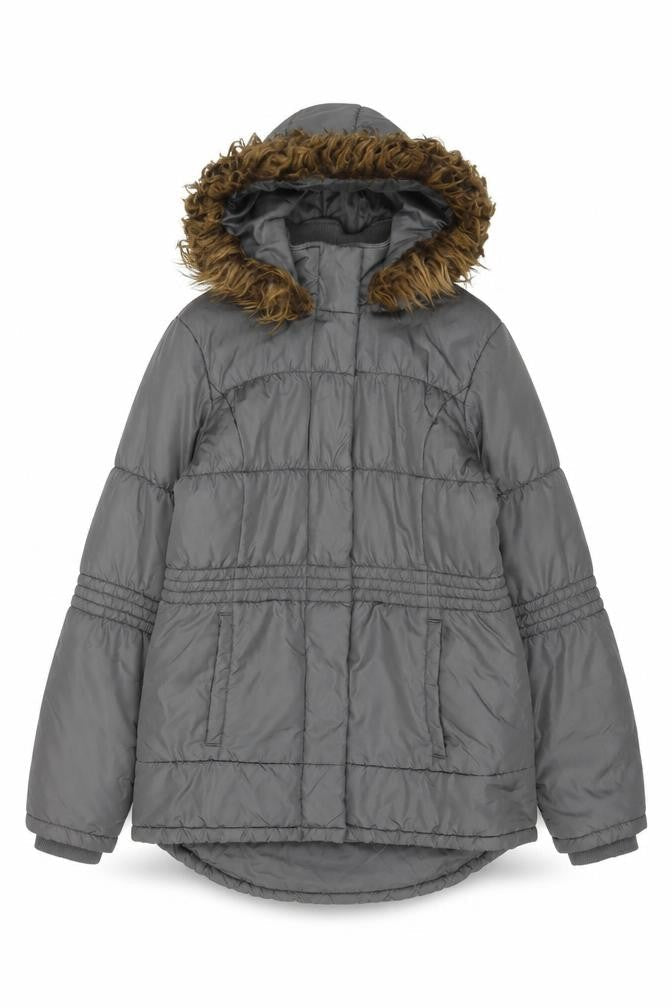 NEXT Womens Grey Parka Coat Size 12 Zip