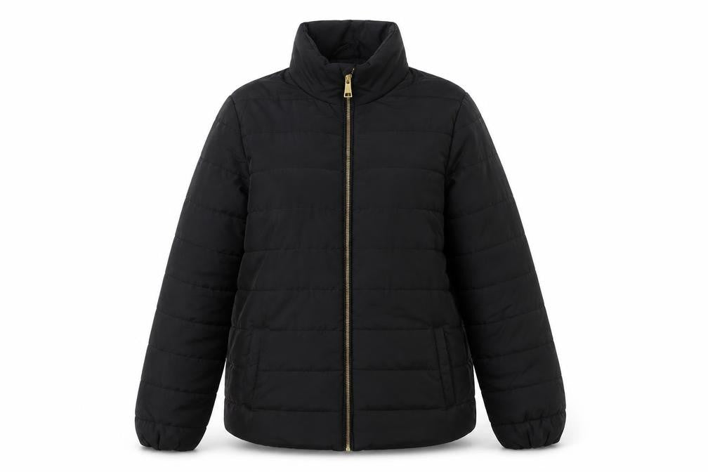 Capsule Womens Black Quilted Jacket Size 12 Zip