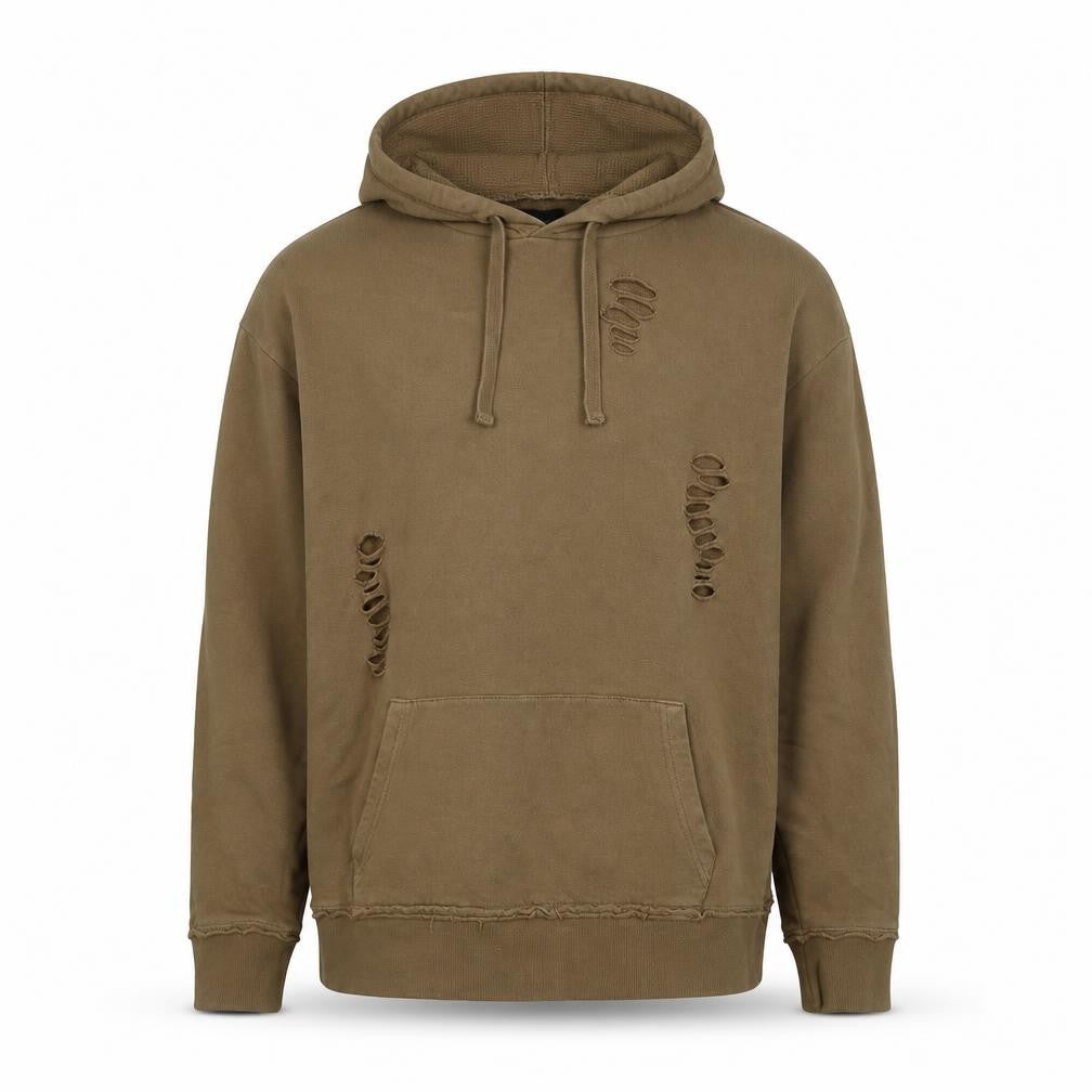 River Island Mens Green Cotton Pullover Hoodie Size S