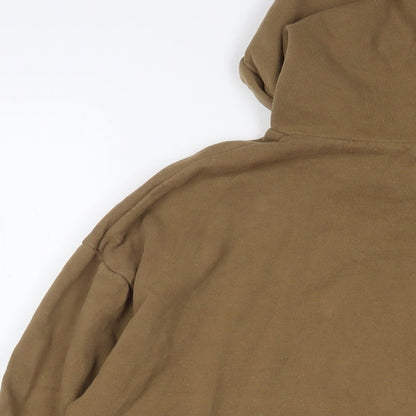 River Island Mens Green Cotton Pullover Hoodie Size S