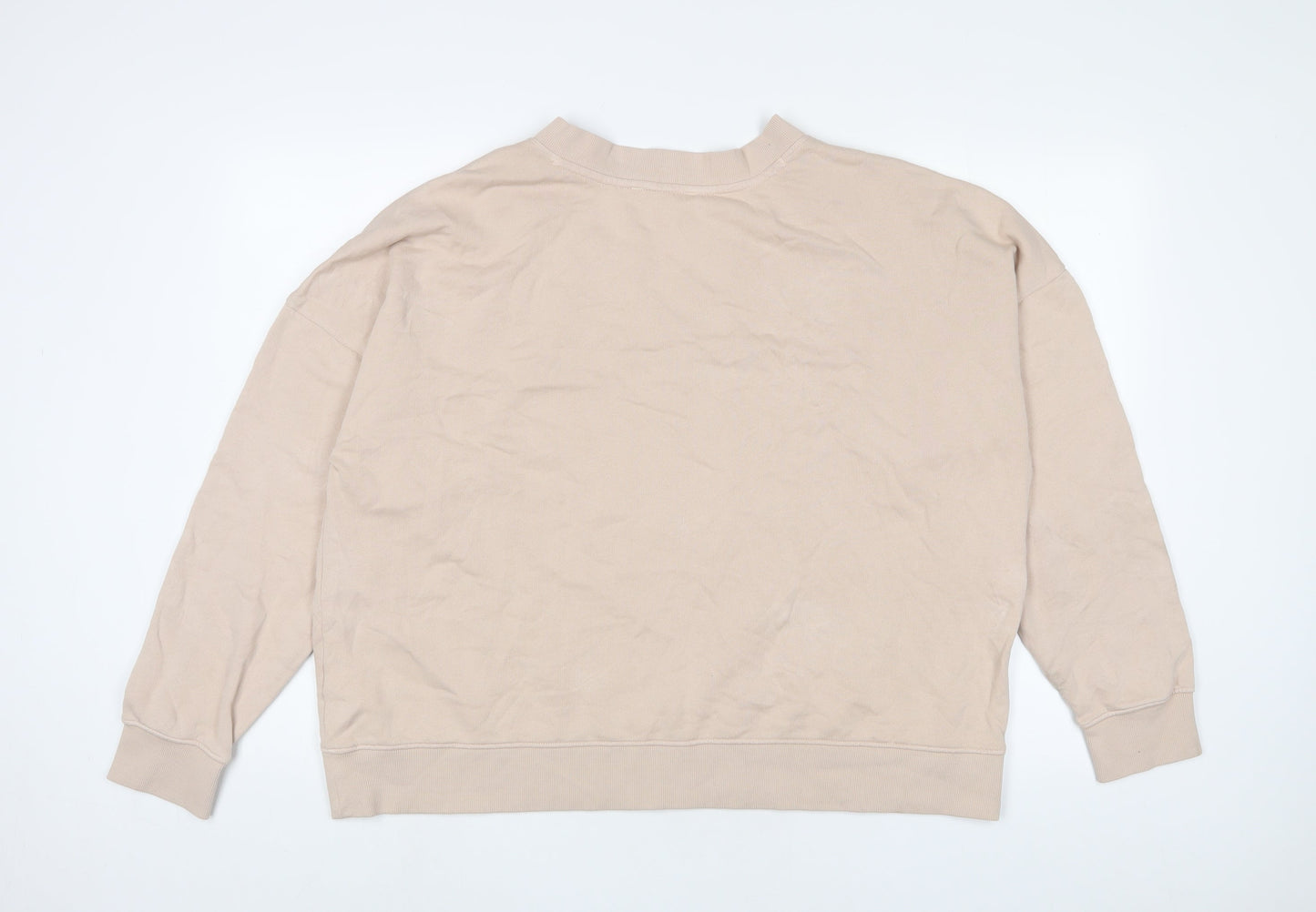 Marks and Spencer Womens Pink Cotton Pullover Sweatshirt Size L Pullover