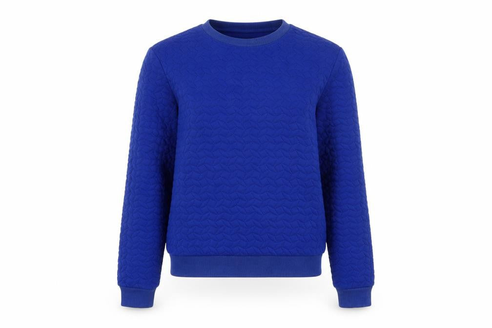 Louche Womens Blue Cotton Pullover Sweatshirt Size 8 Pullover