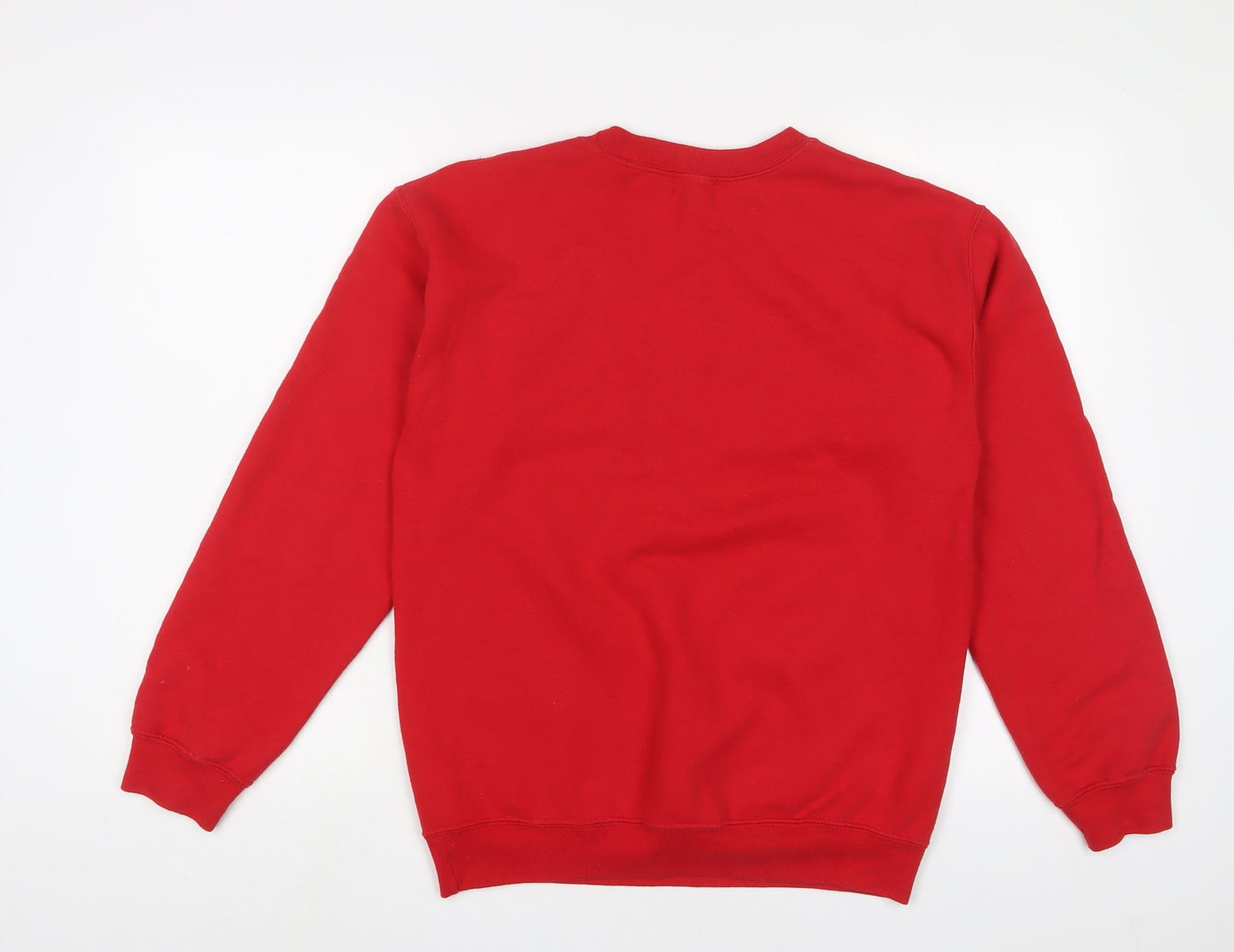 Boohoo Mens Red Cotton Pullover Sweatshirt Size S - New York