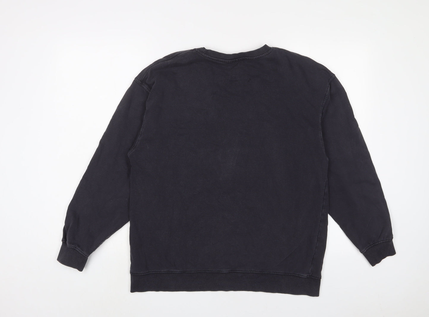 Zara Womens Blue Cotton Pullover Sweatshirt Size S Pullover
