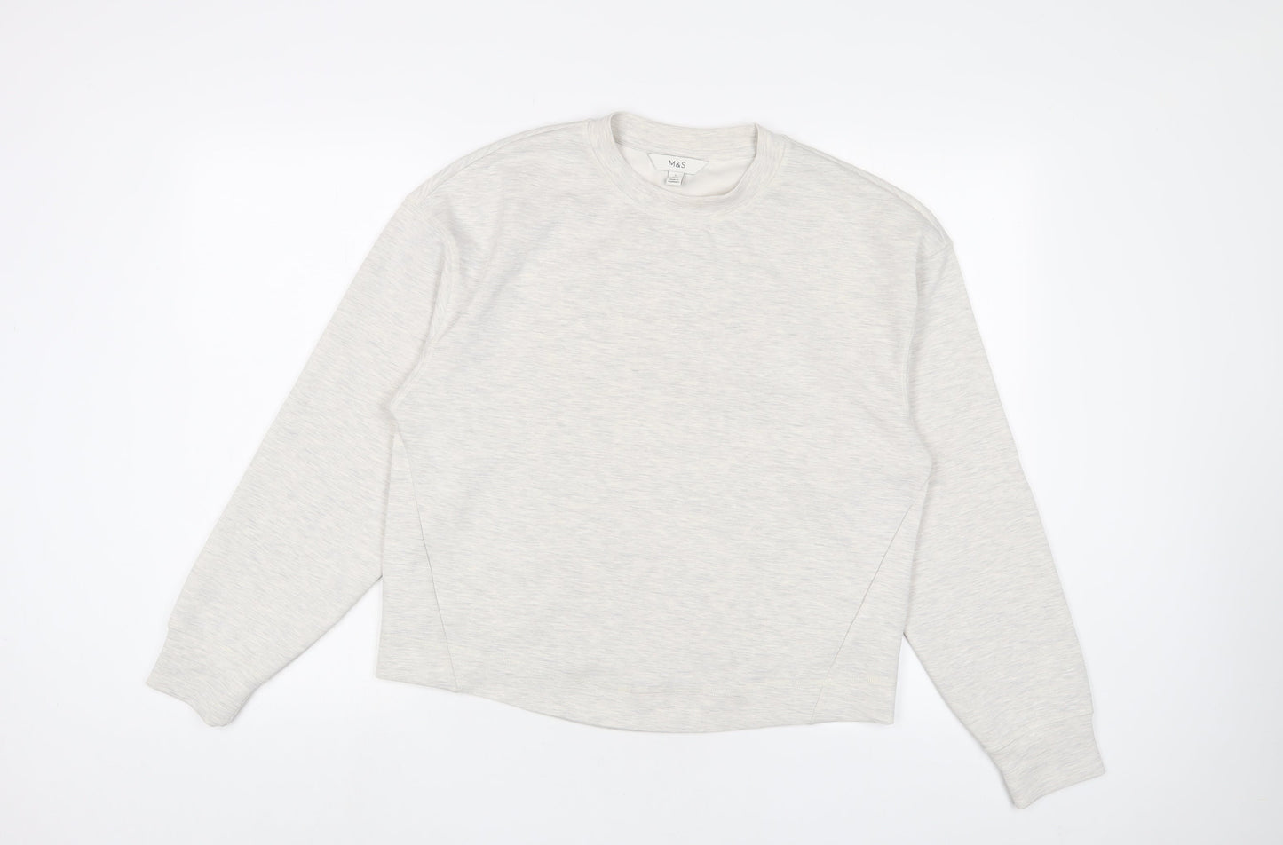 Marks and Spencer Womens Grey Polyester Pullover Sweatshirt Size S Pullover