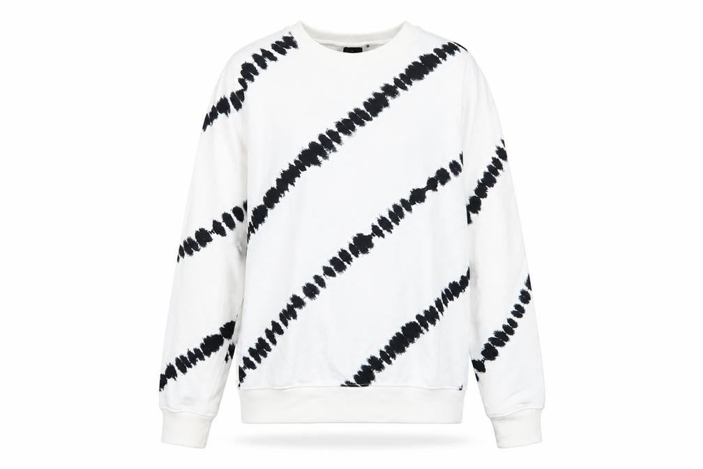 Marks & Spencer Womens White Geometric Cotton Pullover Sweatshirt Size S Pullover