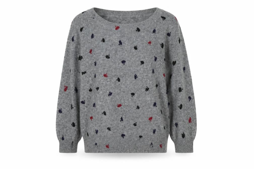 Oasis Womens Grey Scoop Neck Polyimide Pullover Jumper Size S