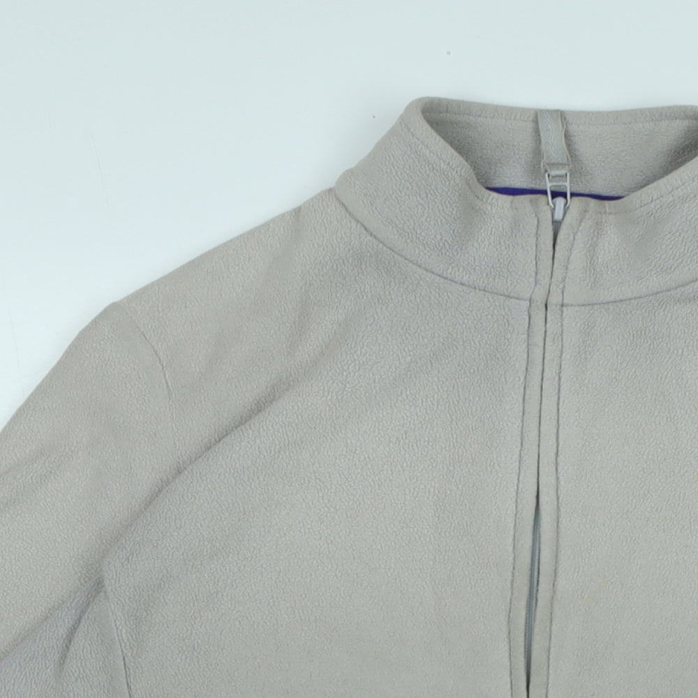 Marks and Spencer Womens Grey Jacket Size 16 Zip