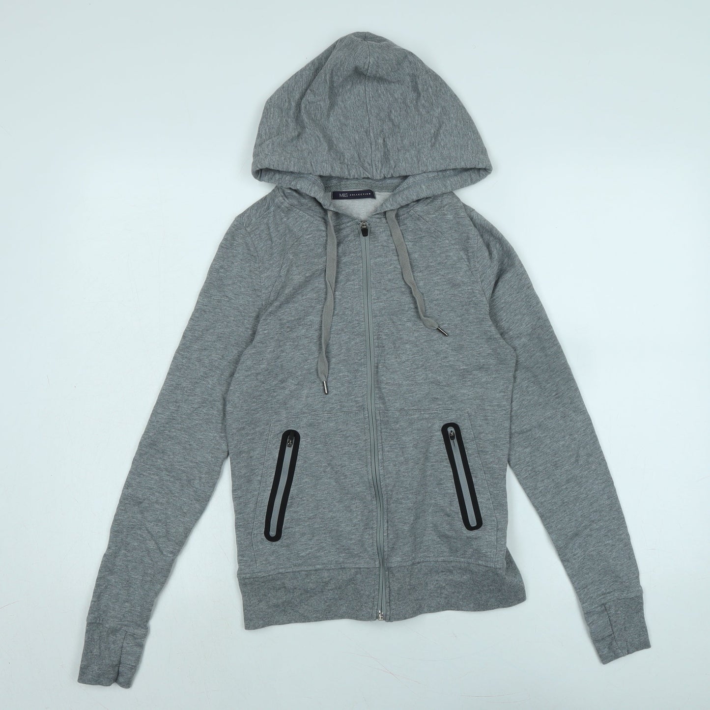 Marks and Spencer Womens Grey Jacket Size 6 Zip