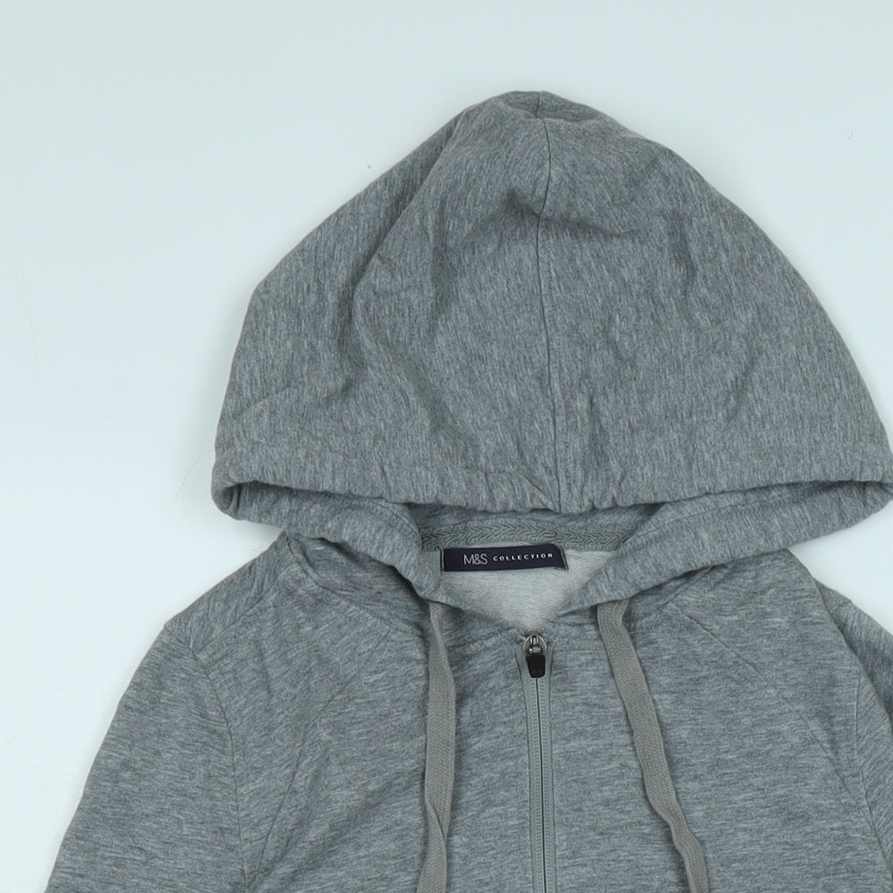 Marks and Spencer Womens Grey Jacket Size 6 Zip