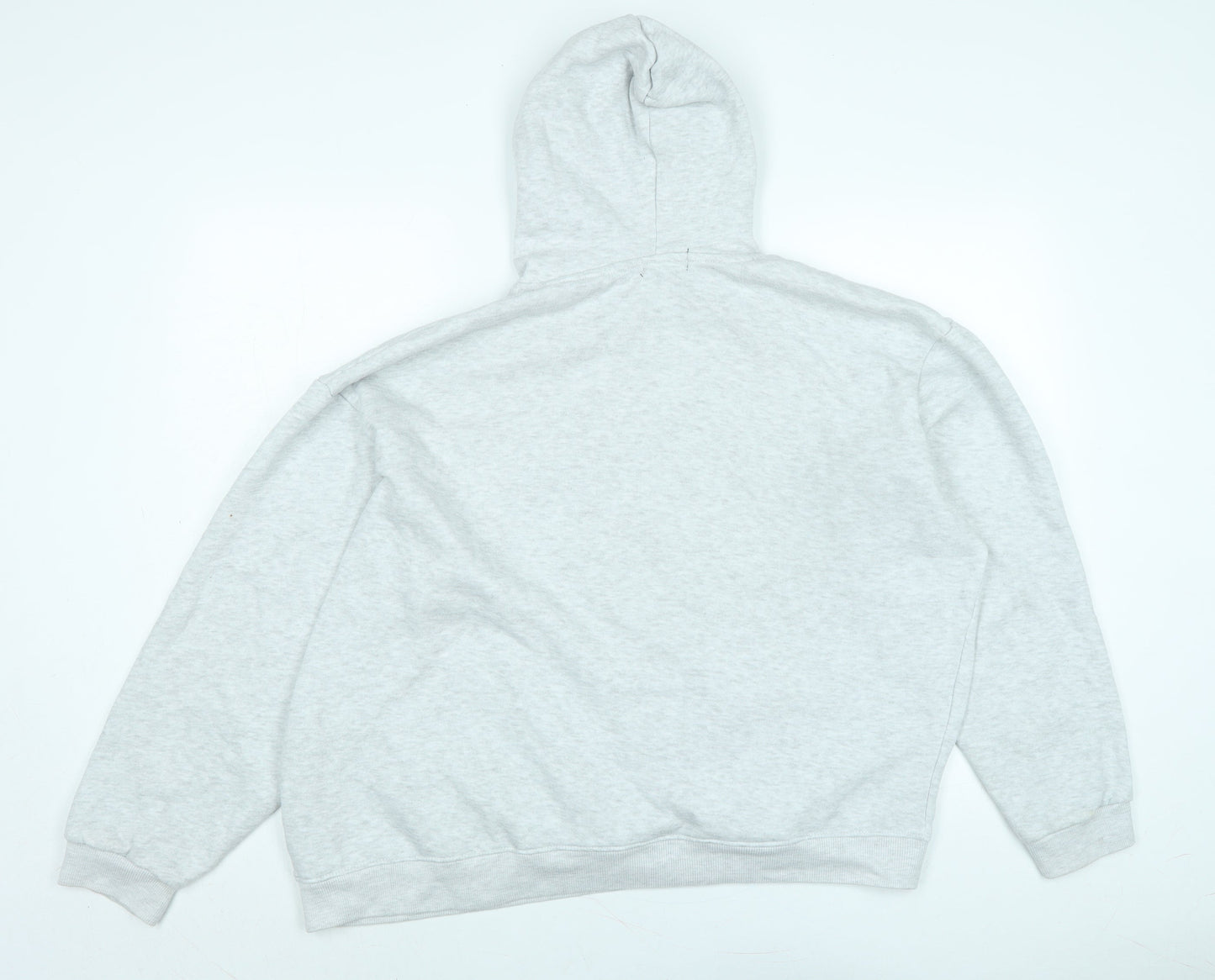 boo hoo man Mens Grey Polyester Pullover Hoodie Size L