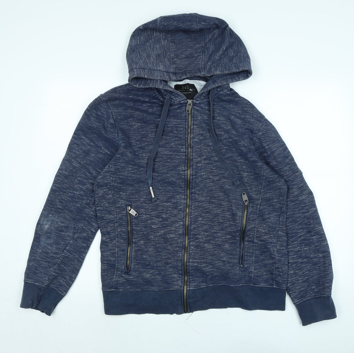 S&J Mens Blue Jacket Size L Zip