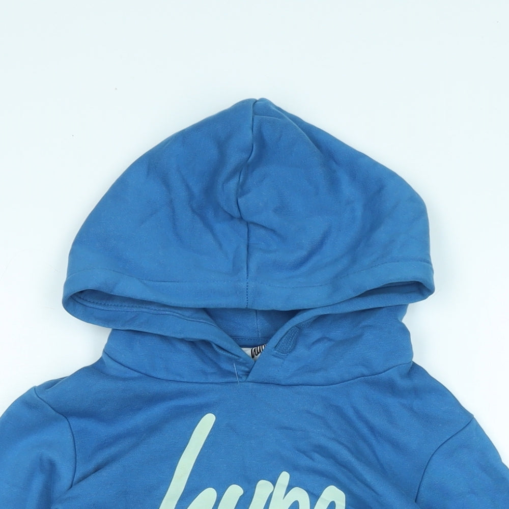 Hype Boys Blue Polyester Pullover Hoodie Size 7-8 Years