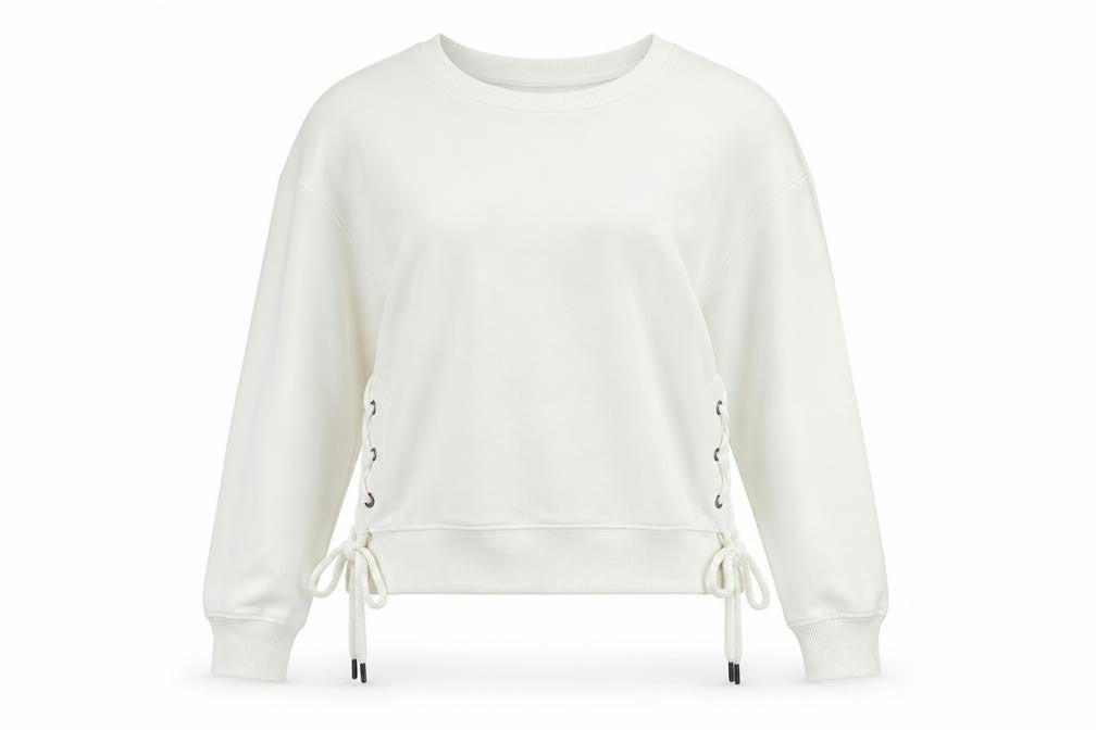 New Look Womens Ivory Polyester Pullover Sweatshirt Size 8