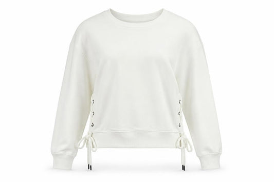 New Look Womens Ivory Polyester Pullover Sweatshirt Size 8
