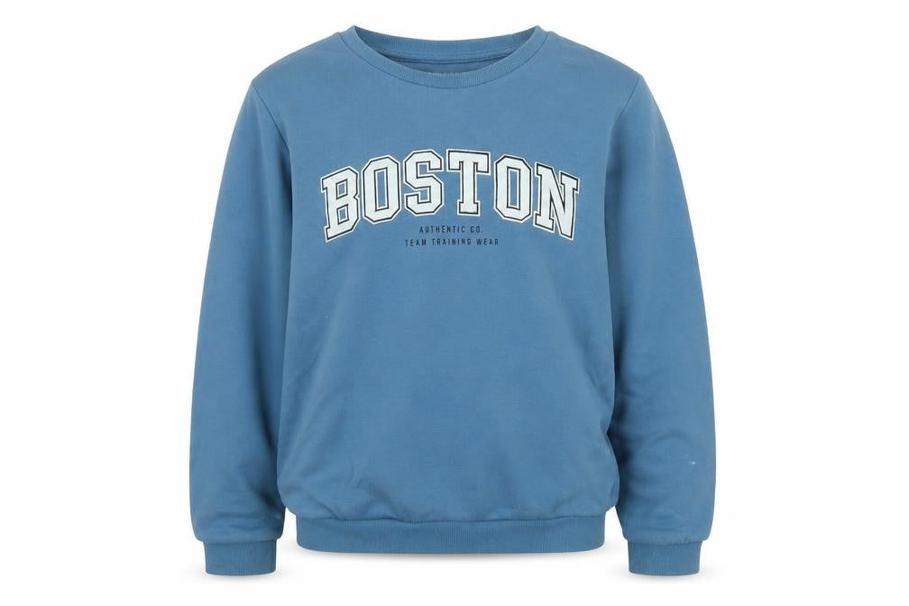 Boston Boys Blue Polyester Pullover Sweatshirt Size 9-10 Years