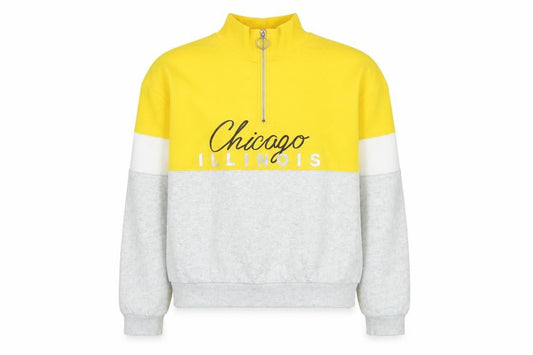 H&M Girls Yellow Polyester Pullover Sweatshirt Size 14 Years Zip