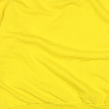 H&M Girls Yellow Polyester Pullover Sweatshirt Size 14 Years Zip