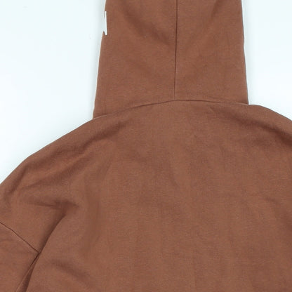 Boohoo Womens Brown Polyester Pullover Hoodie Size XS