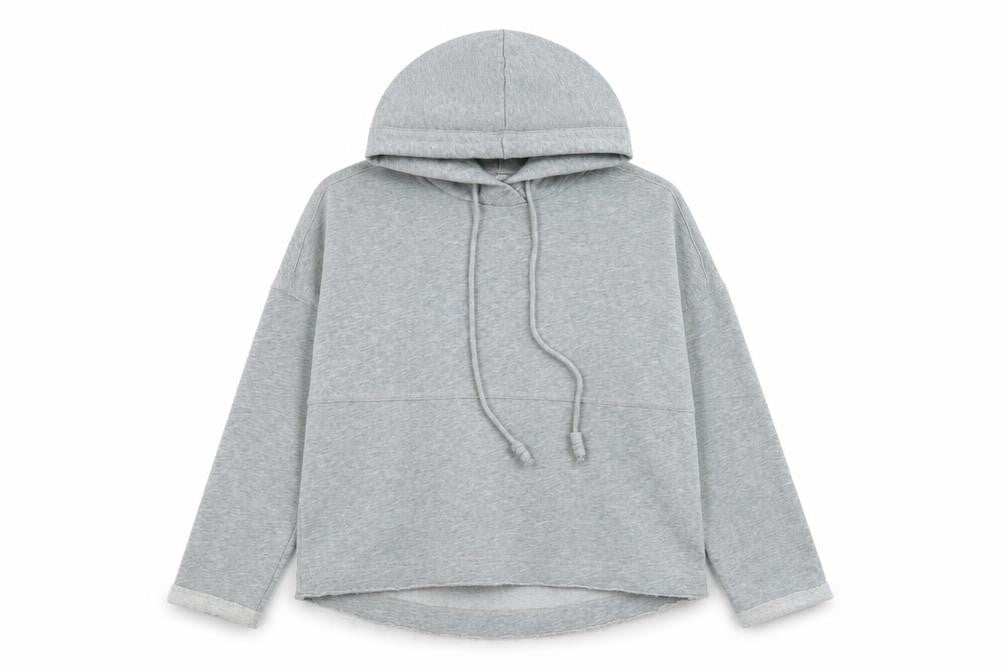 H&M Womens Grey Cotton Pullover Hoodie Size S