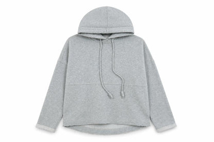 H&M Womens Grey Cotton Pullover Hoodie Size S