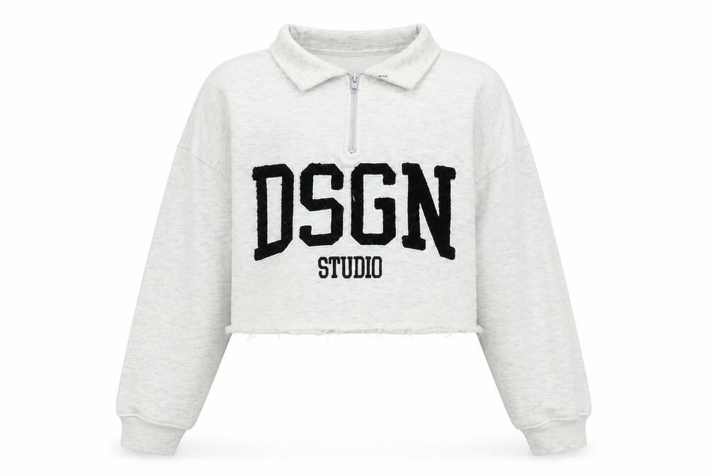 Boohoo Womens Grey Polyester Pullover Sweatshirt Size S - DSGN Studio.