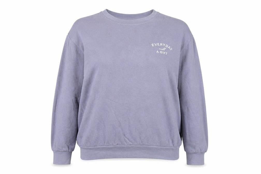 Everyday will a gift Womens Purple Polyester Pullover Sweatshirt Size L - Everyday will a gift