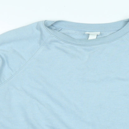 H&M Womens Blue Cotton Pullover Sweatshirt Size S