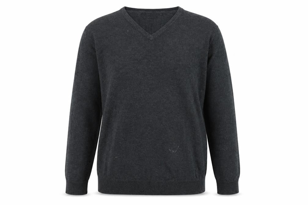 jack reid Mens Brown V-Neck Cotton Pullover Jumper Size M Long Sleeve
