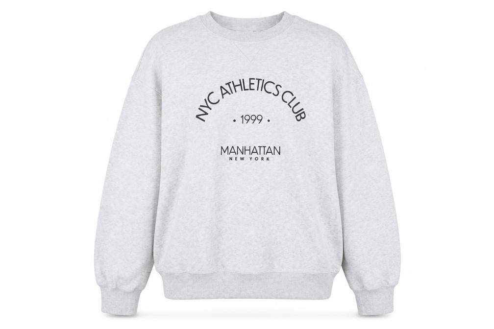 H&M Womens Grey Cotton Pullover Sweatshirt Size S - NYC Athletics Club-1999-manhattan New York.
